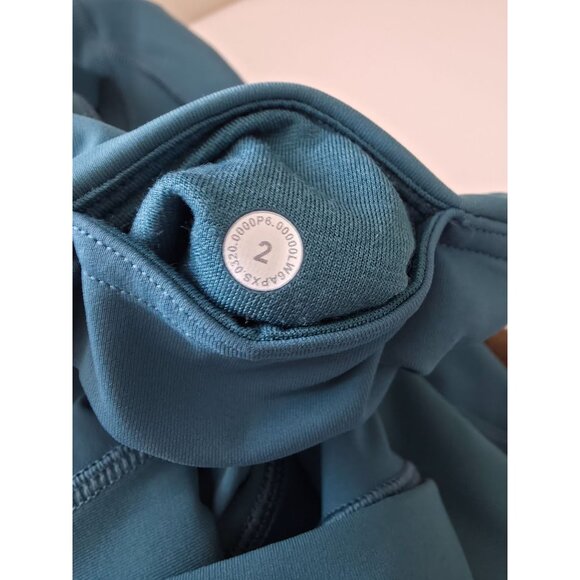 Lululemon All The Right Places Crop II Teal Athletic Leggings Women's Sz 2 - Picture 8 of 10